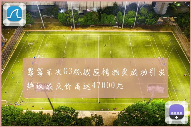 霉霉东决G3观战座椅拍卖成功引发热议成交价高达47000元
